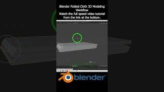 Blender Folded Cloth 3D Modeling Workflow #blender #folded #cloth #3dmodeling #tutorial #workflow