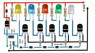 How to make music light circuit diagram #alifbetacircuit