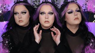 Hecate inspired Drag queen Purple smokey eye witch makeup tutorial | Halloween 2024 | Luna Rose