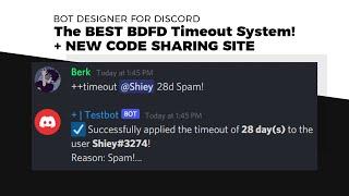 Advanced TIMEOUT system [NEW!] | Bot Designer For Discord: Guide