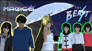 THE BEAST dan MAGIC 5 Bertemu Hantu Noni Belanda! || Sakura School Simulator Drama