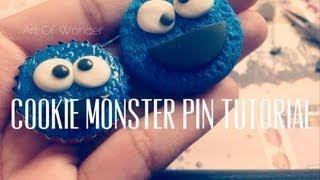 DIY Cookie Monster Pin | Polymer Clay Tutorial