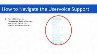 18. How to Navigate the Uservoice Support