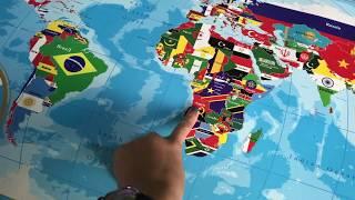 Scratch Off World Map with Flags Poster - GoGoUnique