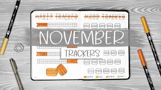 PLAN WITH ME || November 2019 Bullet Journal Setup - Tracker Spreads Setup