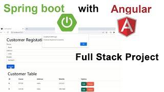 Spring boot with Angular  Full Stack Project
