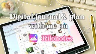 Digital journal & plan with me on Kilonotes   -Best Digital Planning App for Samsung Tablet