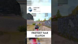 FASTEST 1 vs 4 CLUTCH #trending #trendingshorts #bgmi #pubg #pubgmobile #pubglive #bgmilive #bgmi