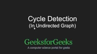 Detect cycle in an undirected graph | GeeksforGeeks