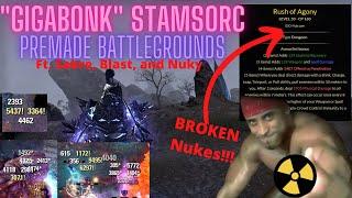 ESO "Gigabonk" Stamsorc battlegrounds (ft. Sabre, Blast, and Nuky)