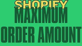 Shopify Order Price Limit: How to Set a Maximum Order Amount | Cart Lock App Tutorial