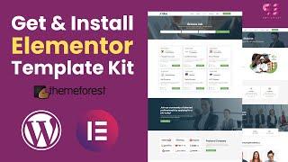 How to Install Elementor template kit from Themeforest