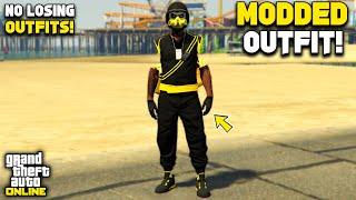 GTA 5 Online Easy Black Joggers Modded Outfit With Invisible Arms! (No Transfer)