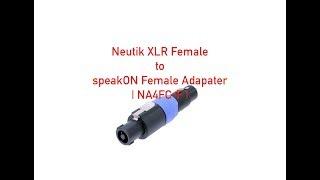 Neutrik XLR Female to speakON Female Adapter P#1198