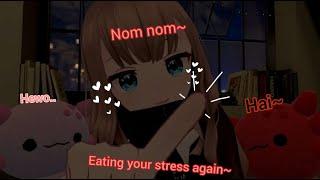 Eating your negative energy again~! (chewing, licking, nomming) | VRChat ASMR