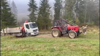 Zetor 6945 Zvladne potiahnut 20t nakladiak hore kopcom?