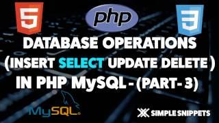 PHP Select Data from MySQL Database - Database Operations in PHP MySQL