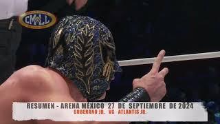 CMLL - SOBERANO JR.   VS   ATLANTIS JR. / ARENA MÉXICO / 27-09-24