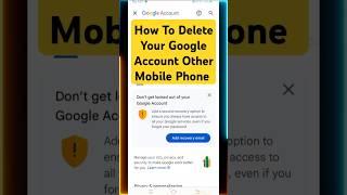 Google Account Dusare Ke Mobile Phone Se Delete Kaise Kare?  How To Delete Google Account Other Mob.