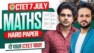 CTET 7 JULY 2024 MATHS HARD PAPER by Sachin Academy live 11am