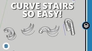 How to Create Curve Stairs in SketchUp - SHAPE BENDER