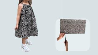 Детское платье за 30 мин. Көйлек тігу. Baby dress for 2-3 years.