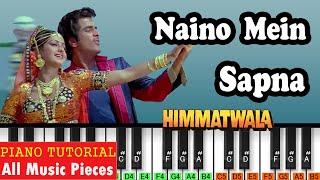 Naino Mein Sapna Piano Tutorial & Notation | Bappi Lahiri | Lata & Kishor | Himmatwala | 90s songs