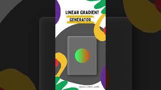 How to create A Professional CSS linear gradient with JAVASCRIPT | #trending #youtubeshorts #shorts