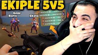 EKİPLE 5v5 VALORANT ATTIK!! AŞIRI EĞLENCELİ! | Barış Can