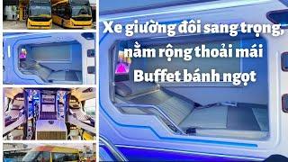 Sài Gòn - Đà Lạt: Xe limousine giường đôi sang trọng, nằm rộng thoải mái, có buffet bánh ngọt