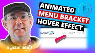 Divi Theme Animated Menu Bracket Hover Effect 