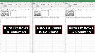 AutoFit Rows & Columns in Excel