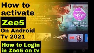 How to activate zee5 on any android tv || How to login in zee5 app on smart tv