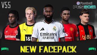 PES 2021 | NEW FACEPACK V55 CPK & SIDER VERSION | FACE MIXED