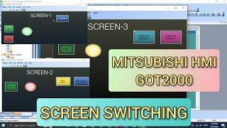 GOT2000 : Screen Switching Mitsubishi HMI GOT2000 GT Designer3 Software With Simulation | GX Works2