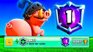 #1 GLOBAL Best Royal Hogs Deck in Clash Royale!