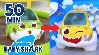 Baby Shark's Bath Time! | +Compilation | Kids Songs in 3D | Baby Shark Official