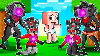 ¡ADOPTADO por LA FAMILIA SPEAKERWOMAN en Minecraft!  BEBÉ NOOB y La FAMILIA SPEAKERWOMAN