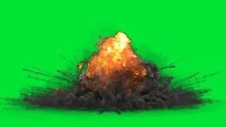 Massive Explosion on Green Screen + Alpha Channel | 1080p