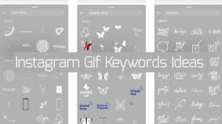 Instagram Gif Keywords Ideas | Ig Stories