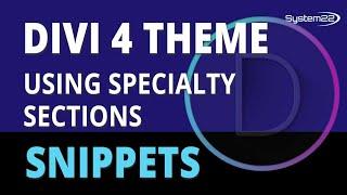 Divi Theme Using Specialty Sections 