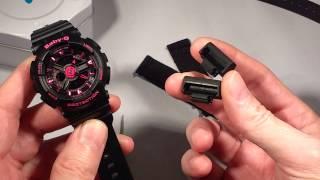 How to change strap band on Casio BabyG BA-111 watch to NATO ZULU with JaysAndKays Adapters