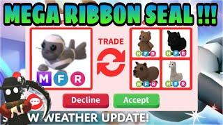 TRADING MY MEGA RIBBON SEAL AND A LOT OF WIN OFFERS!!!  - Roblox Adopt Me