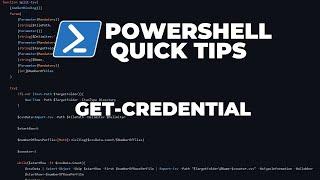 PowerShell Quick Tips : Get-Credential