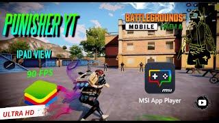 How To Play Bgmi In Pc With MSI EMULATOR | IPAD VIEW | | 90 FPS | 4K |#bgmi #bluestacks #1440p