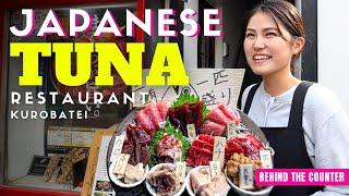 Behind the Counter at a local Japanese Portside Tuna Restaurant