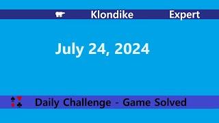 Microsoft Solitaire Collection | Klondike Expert | July 24, 2024 | Daily Challenges