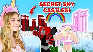 *SECRET* Opposite Twin SKY CASTLE In Minecraft!