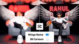 Trending 3D Wings Name Video Editing | How To Create 3D Ai Wings Name Image | Capcut Template