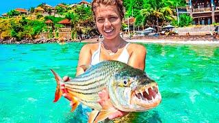 Ловим рыбу на Бали. Рыбалка не для слабонервных. Пляжи Бали без карантина. Снорклинг в Амеде